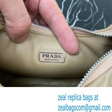 Prada Soft padded nappa leather mini-bag 1BA384 Beige 2023