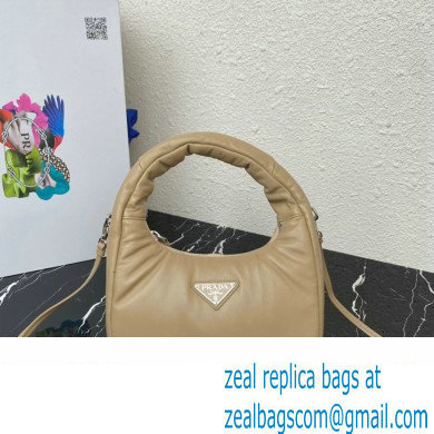 Prada Soft padded nappa leather mini-bag 1BA384 Beige 2023