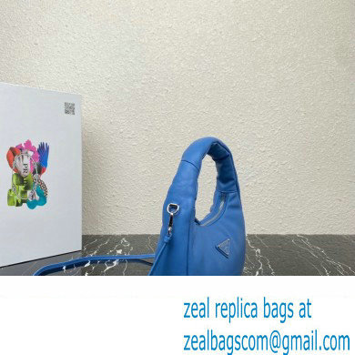 Prada Soft padded nappa leather mini-bag 1BA384 Blue 2023