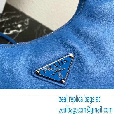 Prada Soft padded nappa leather mini-bag 1BA384 Blue 2023 - Click Image to Close