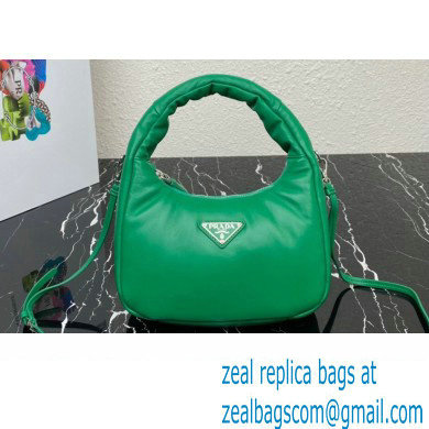 Prada Soft padded nappa leather mini-bag 1BA384 Green 2023 - Click Image to Close