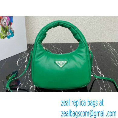 Prada Soft padded nappa leather mini-bag 1BA384 Green 2023