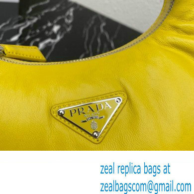 Prada Soft padded nappa leather mini-bag 1BA384 Yellow 2023 - Click Image to Close