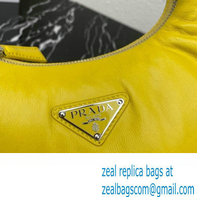 Prada Soft padded nappa leather mini-bag 1BA384 Yellow 2023