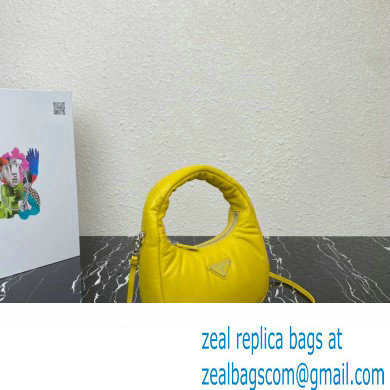 Prada Soft padded nappa leather mini-bag 1BA384 Yellow 2023