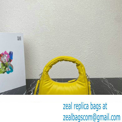 Prada Soft padded nappa leather mini-bag 1BA384 Yellow 2023 - Click Image to Close