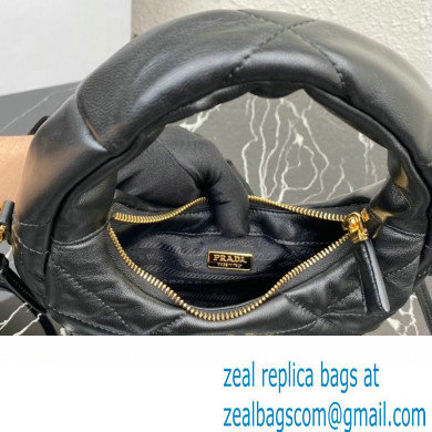 Prada padded nappa leather mini-bag with topstitching 1BA384 Black 2023