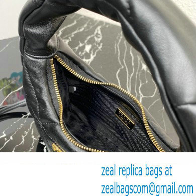 Prada padded nappa leather mini-bag with topstitching 1BA384 Black 2023 - Click Image to Close