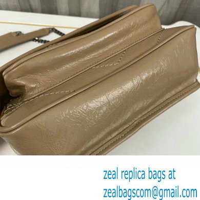 Saint Laurent Niki Baby Bag in Crinkled Vintage Leather 633160 Apricot