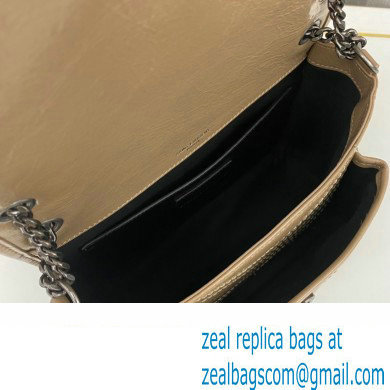 Saint Laurent Niki Baby Bag in Crinkled Vintage Leather 633160 Apricot