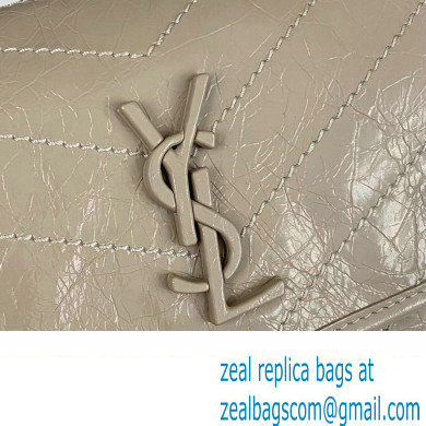 Saint Laurent Niki Baby Bag in Crinkled Vintage Leather 633160 Beige