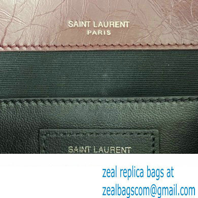 Saint Laurent Niki Baby Bag in Crinkled Vintage Leather 633160 Burgundy - Click Image to Close