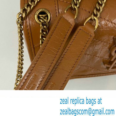 Saint Laurent Niki Baby Bag in Crinkled Vintage Leather 633160 Caramel - Click Image to Close