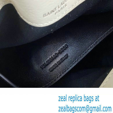 Saint Laurent Niki Baby Bag in Crinkled Vintage Leather 633160 Creamy