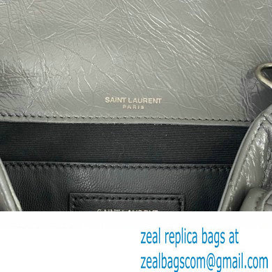 Saint Laurent Niki Baby Bag in Crinkled Vintage Leather 633160 Etoupe