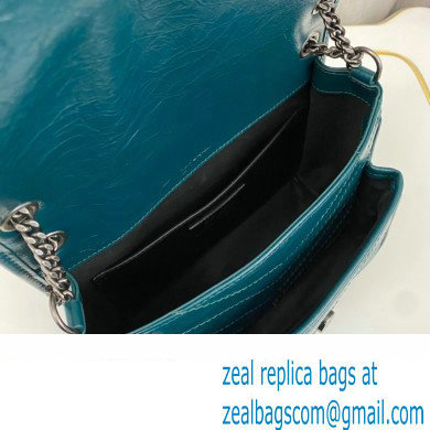 Saint Laurent Niki Baby Bag in Crinkled Vintage Leather 633160 Green