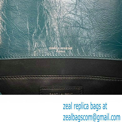 Saint Laurent Niki Baby Bag in Crinkled Vintage Leather 633160 Green