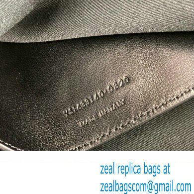 Saint Laurent Niki Baby Bag in Crinkled Vintage Leather 633160 Olive Green
