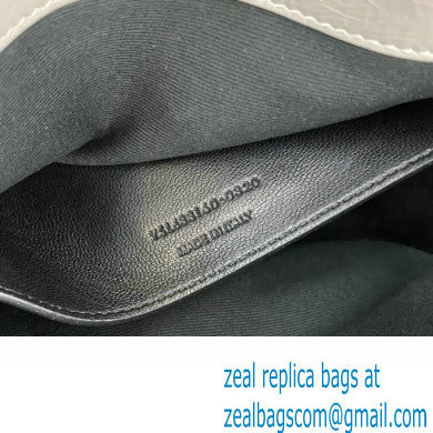 Saint Laurent Niki Baby Bag in Crinkled Vintage Leather 633160 Pale Gray