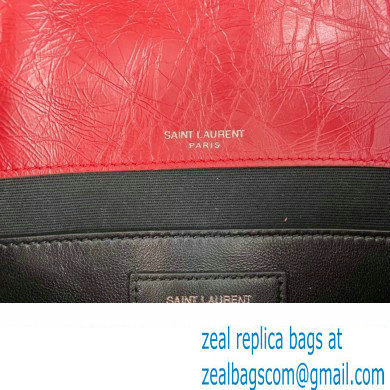 Saint Laurent Niki Baby Bag in Crinkled Vintage Leather 633160 Red