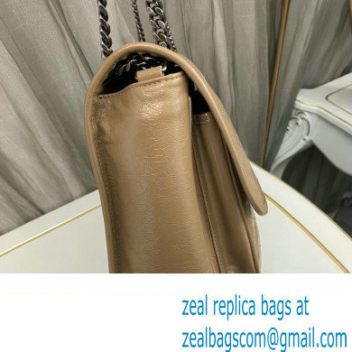 Saint Laurent Niki Large Bag in Crinkled Vintage Leather 498883 Apricot