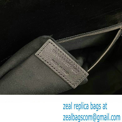 Saint Laurent Niki Large Bag in Crinkled Vintage Leather 498883 Black/Silver - Click Image to Close