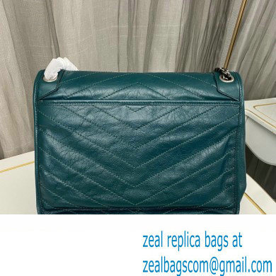 Saint Laurent Niki Large Bag in Crinkled Vintage Leather 498883 Green - Click Image to Close