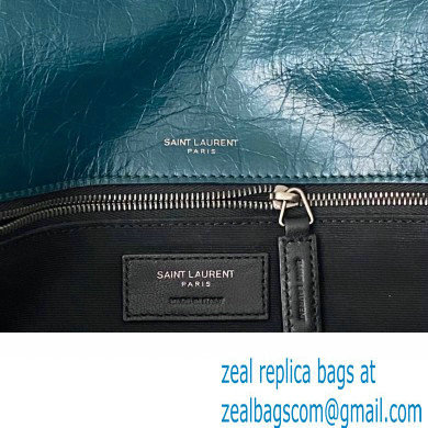 Saint Laurent Niki Large Bag in Crinkled Vintage Leather 498883 Green