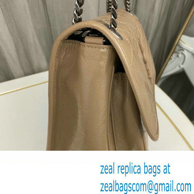 Saint Laurent Niki medium Bag in Crinkled Vintage Leather 633158 Apricot - Click Image to Close
