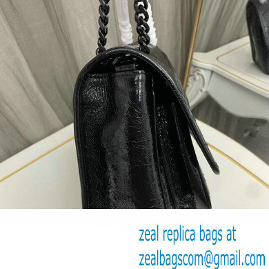 Saint Laurent Niki medium Bag in Crinkled Vintage Leather 633158 Black