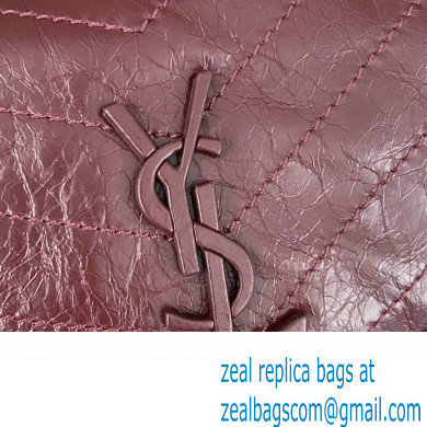 Saint Laurent Niki medium Bag in Crinkled Vintage Leather 633158 Burgundy