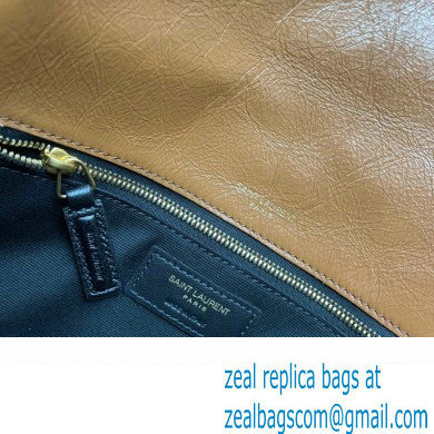 Saint Laurent Niki medium Bag in Crinkled Vintage Leather 633158 Caramel - Click Image to Close