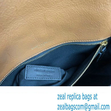 Saint Laurent Niki medium Bag in Crinkled Vintage Leather 633158 Caramel