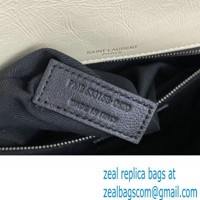 Saint Laurent Niki medium Bag in Crinkled Vintage Leather 633158 Creamy
