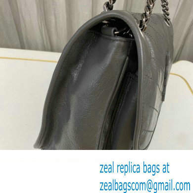 Saint Laurent Niki medium Bag in Crinkled Vintage Leather 633158 Etoupe - Click Image to Close