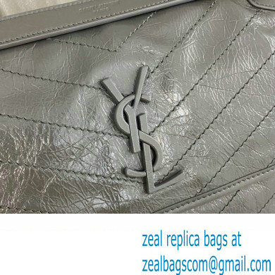 Saint Laurent Niki medium Bag in Crinkled Vintage Leather 633158 Etoupe - Click Image to Close