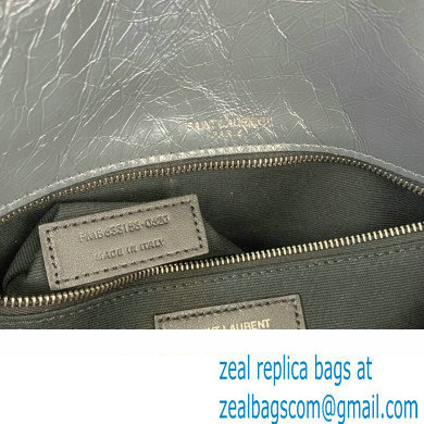 Saint Laurent Niki medium Bag in Crinkled Vintage Leather 633158 Gray