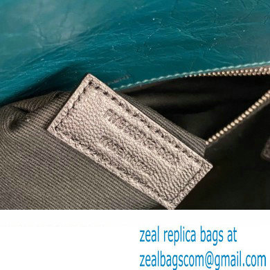 Saint Laurent Niki medium Bag in Crinkled Vintage Leather 633158 Green