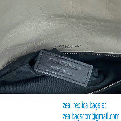 Saint Laurent Niki medium Bag in Crinkled Vintage Leather 633158 Light Gray - Click Image to Close