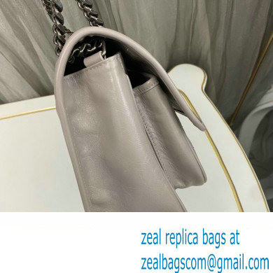 Saint Laurent Niki medium Bag in Crinkled Vintage Leather 633158 Pale Gray
