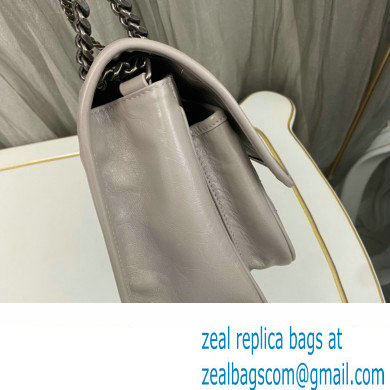 Saint Laurent Niki medium Bag in Crinkled Vintage Leather 633158 Pale Gray - Click Image to Close