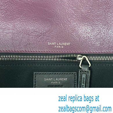 Saint Laurent Niki medium Bag in Crinkled Vintage Leather 633158 Purple - Click Image to Close