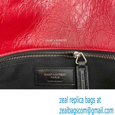 Saint Laurent Niki medium Bag in Crinkled Vintage Leather 633158 Red