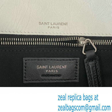 Saint Laurent Niki medium Bag in Crinkled Vintage Leather 633158 White