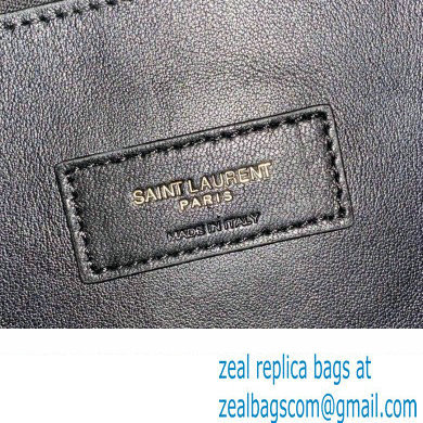 Saint Laurent le 5 à 7 supple Large Bag in grained leather 753837 Black