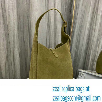 Saint Laurent le 5 à 7 supple small Bag in Suede 713938 Green