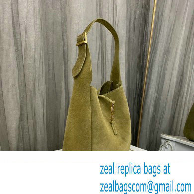 Saint Laurent le 5 à 7 supple small Bag in Suede 713938 Green