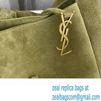 Saint Laurent le 5 à 7 supple small Bag in Suede 713938 Green