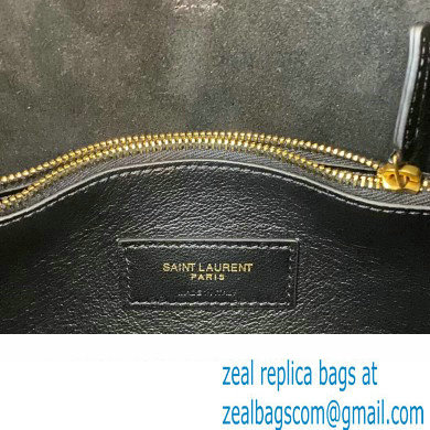 Saint Laurent le 5 à 7 supple small Bag in grained leather 713938 Black