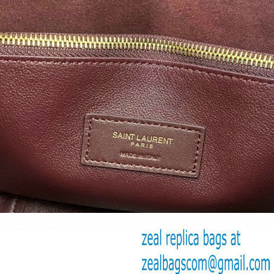 Saint Laurent le 5 à 7 supple small Bag in grained leather 713938 Burgundy